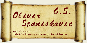 Oliver Stanišković vizit kartica
